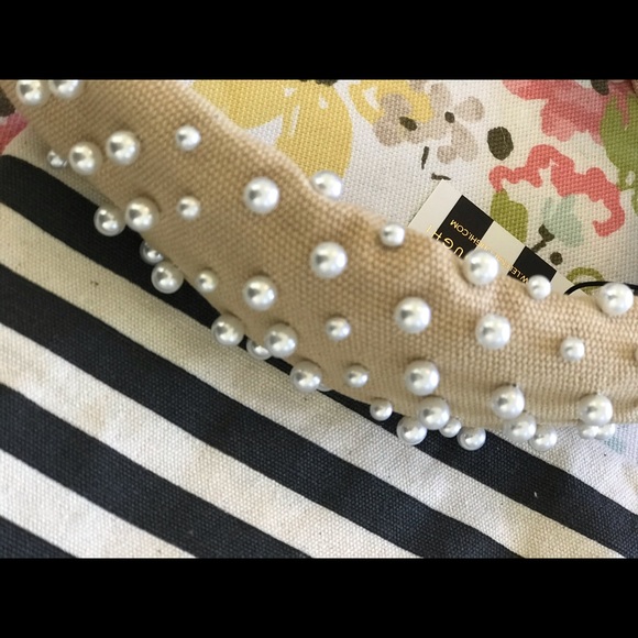 Lele Sadoughi Woven Knotted Pearl Headband - Picture 8 of 10